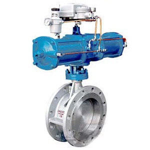 Pneumatic regulating butterfly valve